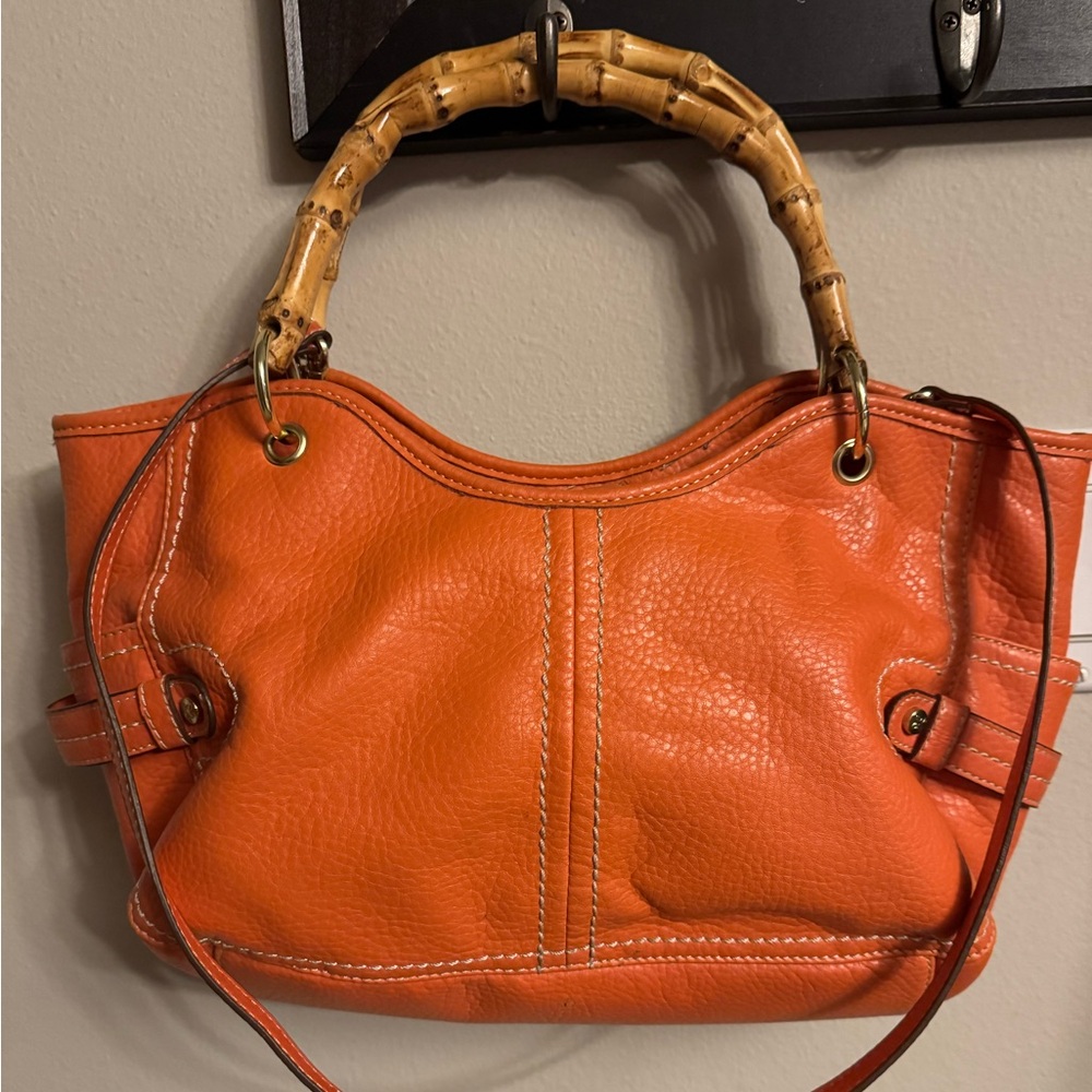 Relie bamboo handles handbag